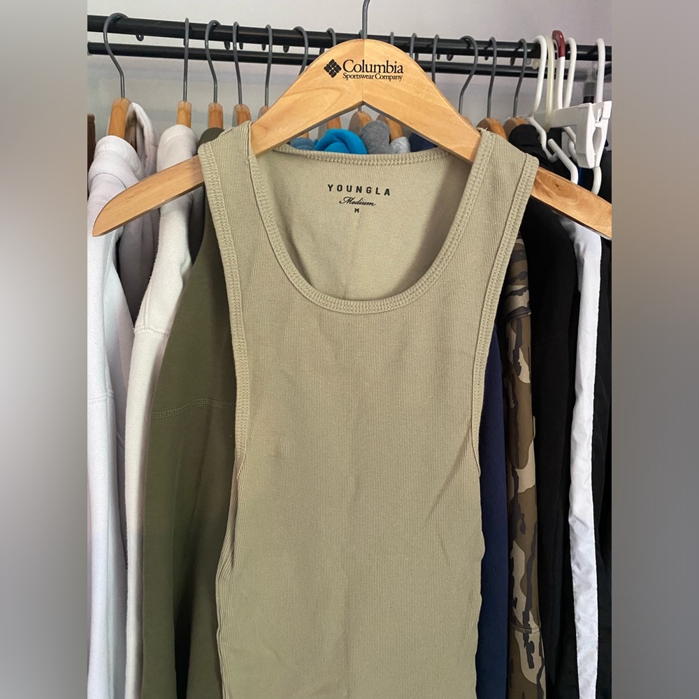YOUNGLA / TANK TOP / SIZE-M / COLOR-SAND